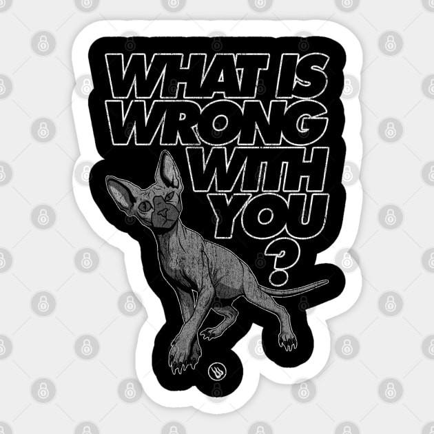Curious Cat Sticker by Wrongteeshirt